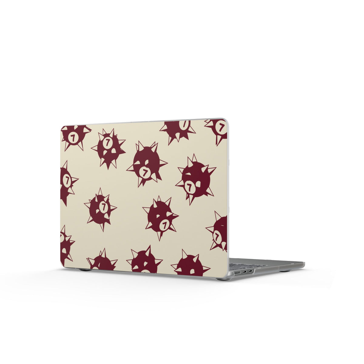 Spiky 7 Balls Burgundy MacBook Case