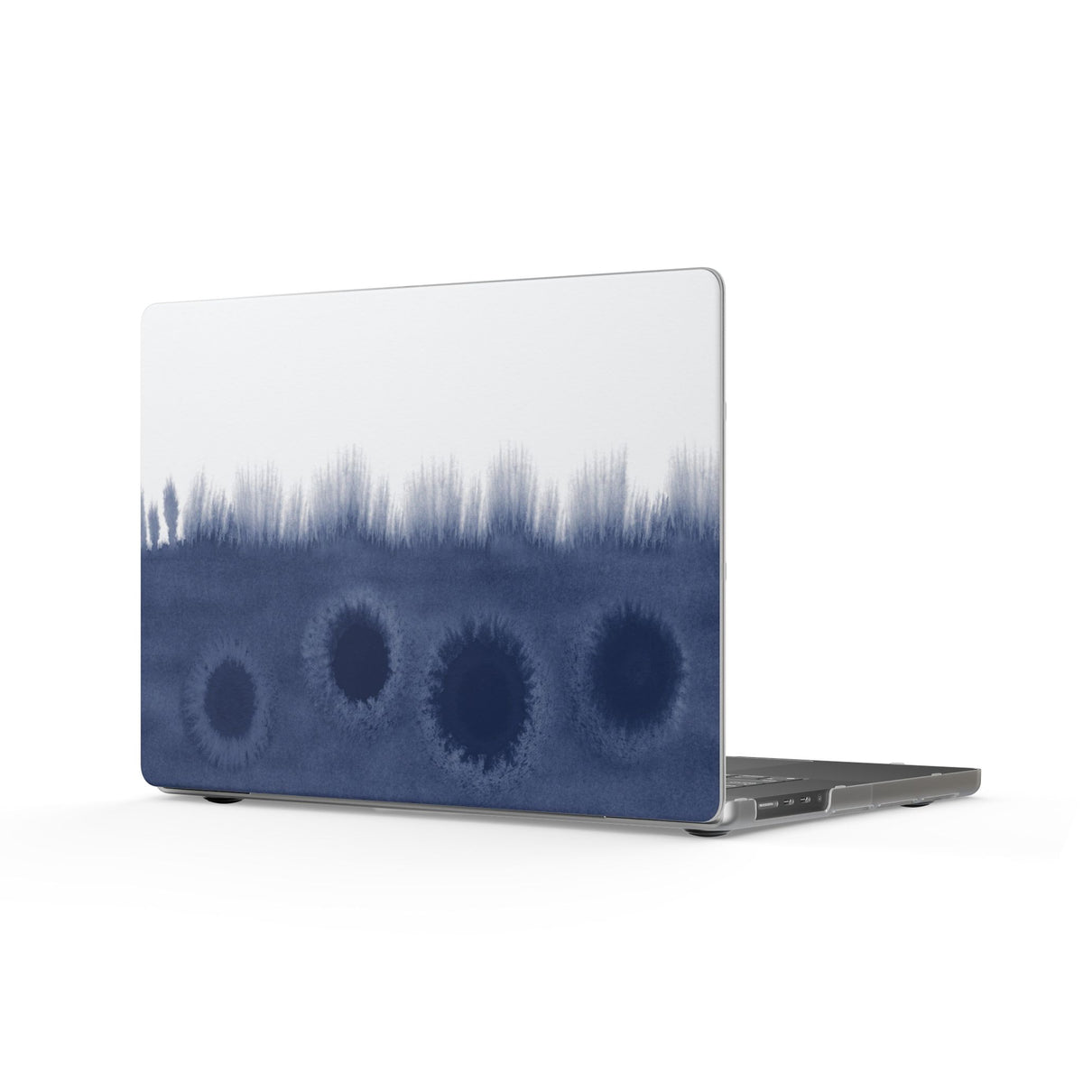 Watercolour Bleed Navy MacBook Case