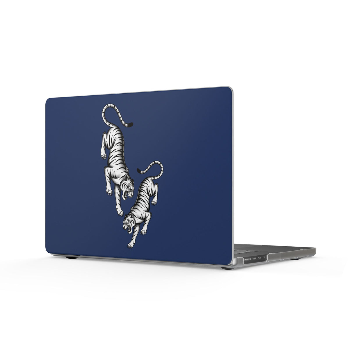 Tattoo Tigers Navy MacBook Case
