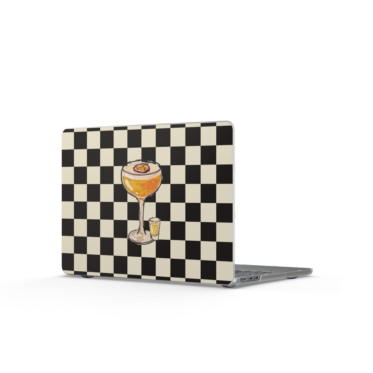Passionfruit Martini Checker MacBook Case