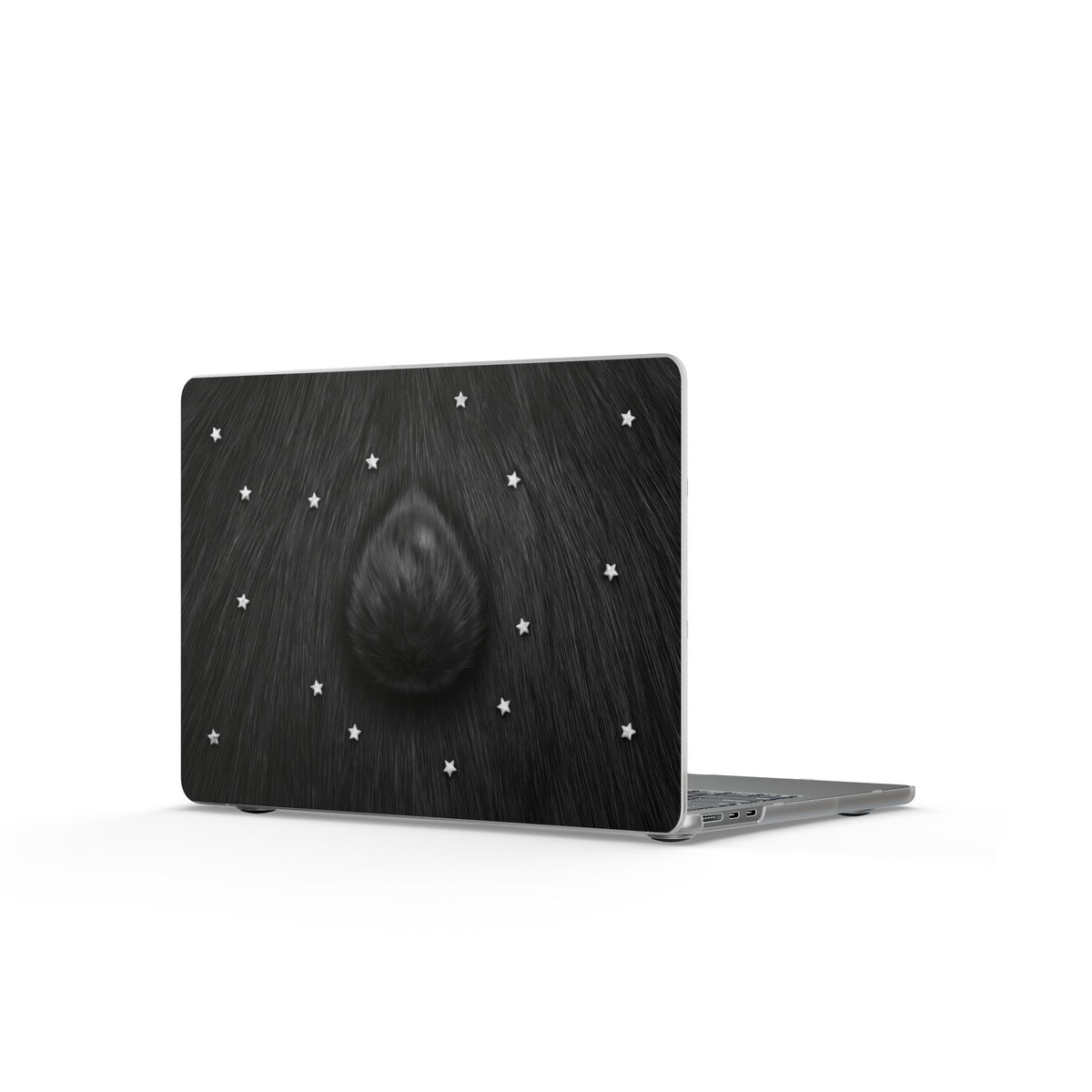 Black Bunny Stars MacBook Case