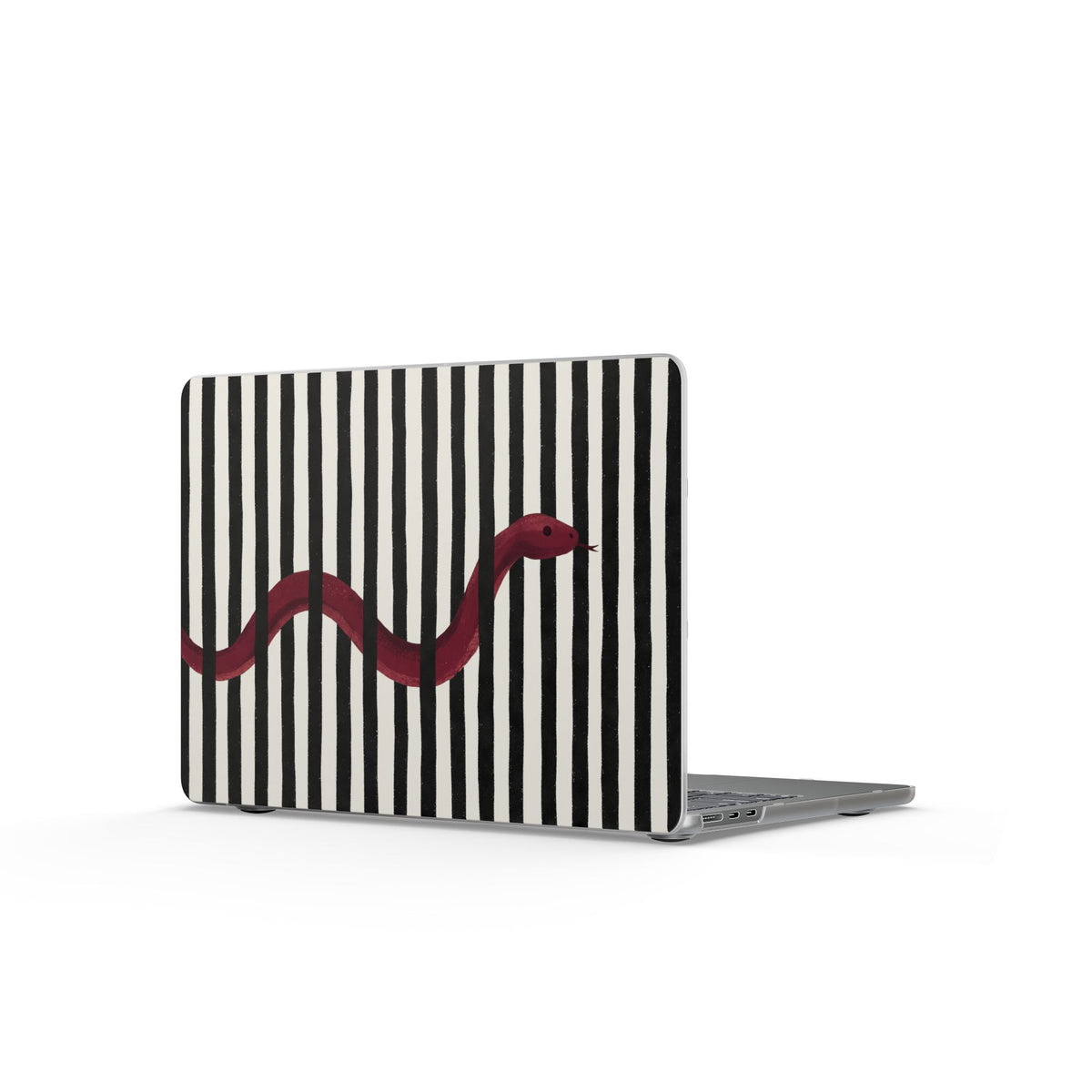 Red Snake Stripes MacBook Case