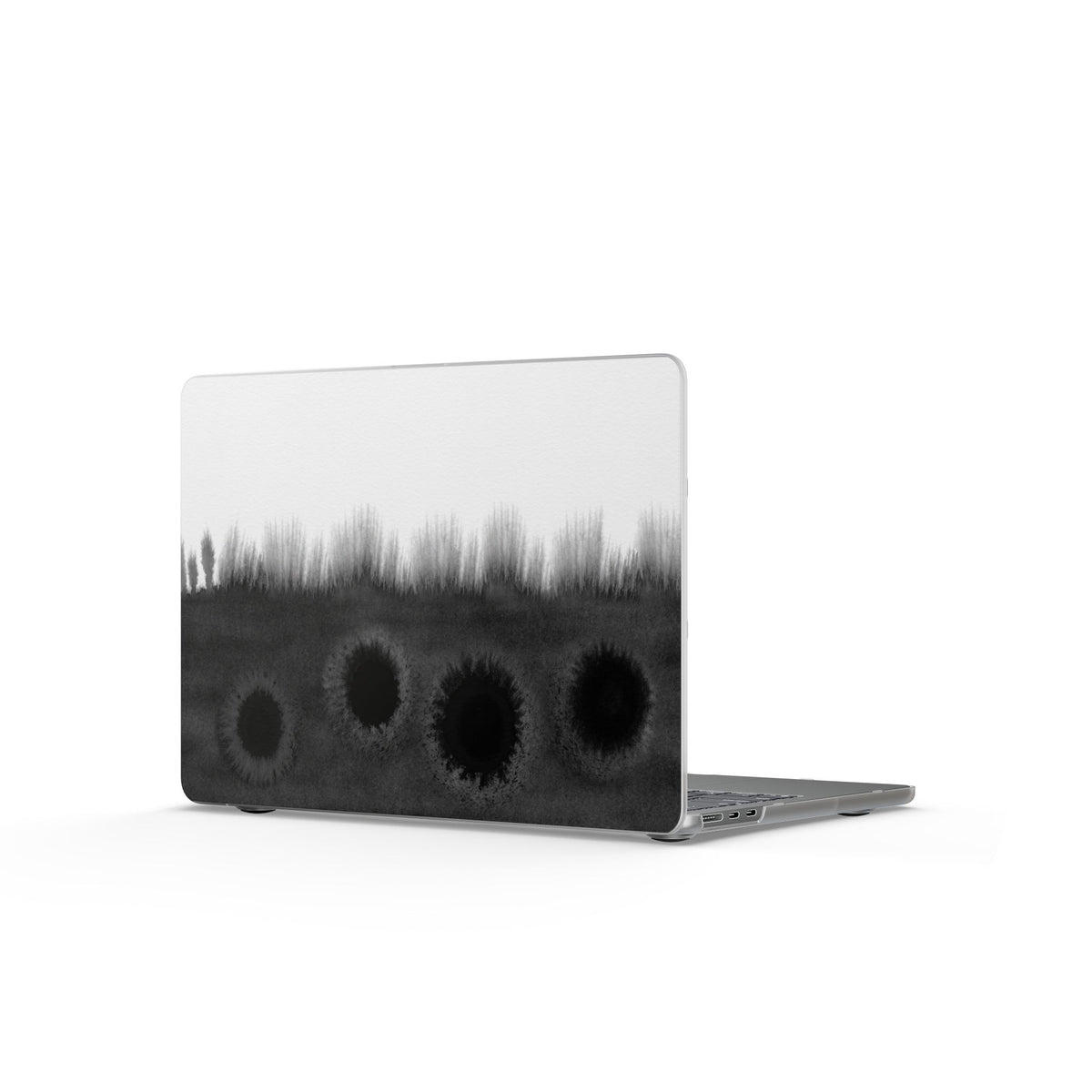 Watercolour Bleed Black MacBook Case