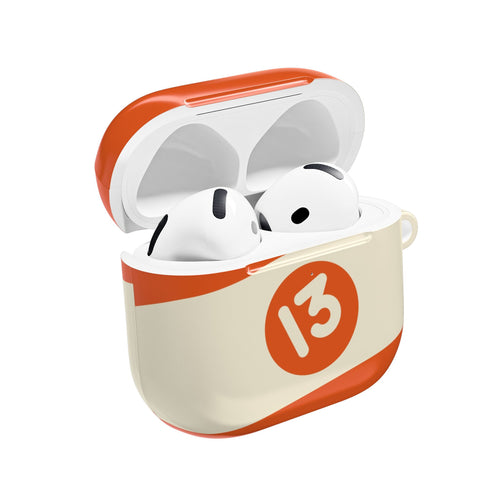 13 Ball Orange AirPods Case open