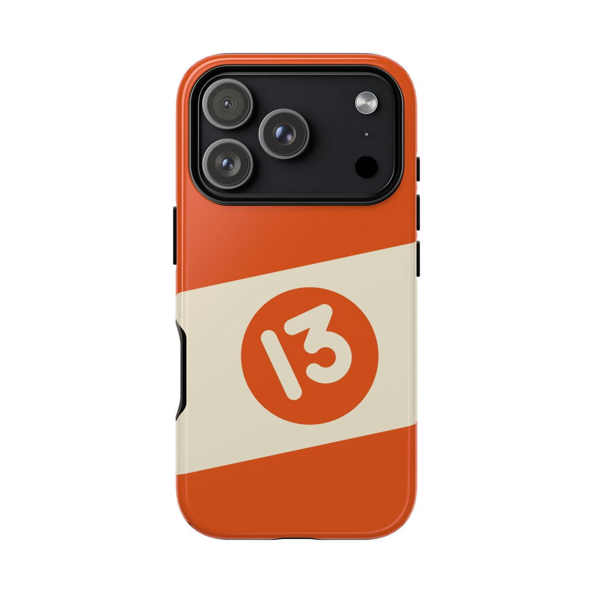 13 Ball Orange Tough Case on iPhone 18 Pro