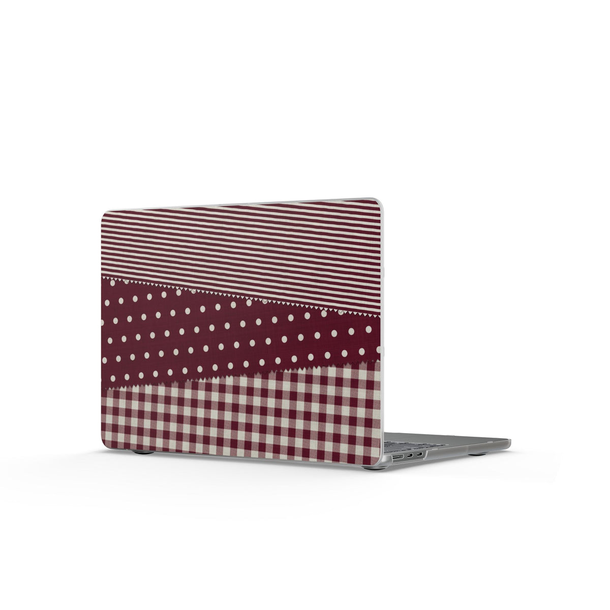 Textile Swatches Burgundy MacBook Case
