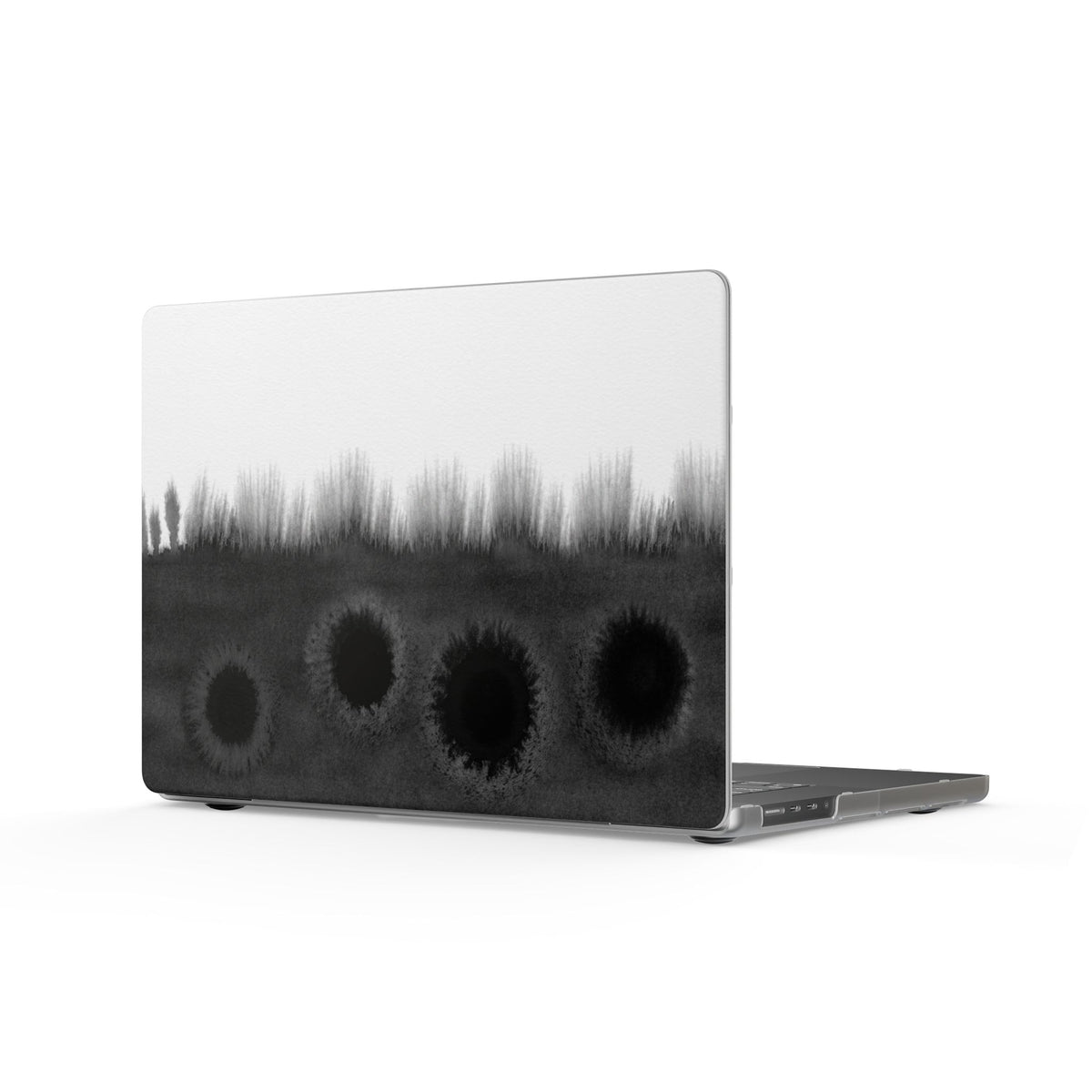 Watercolour Bleed Black MacBook Case