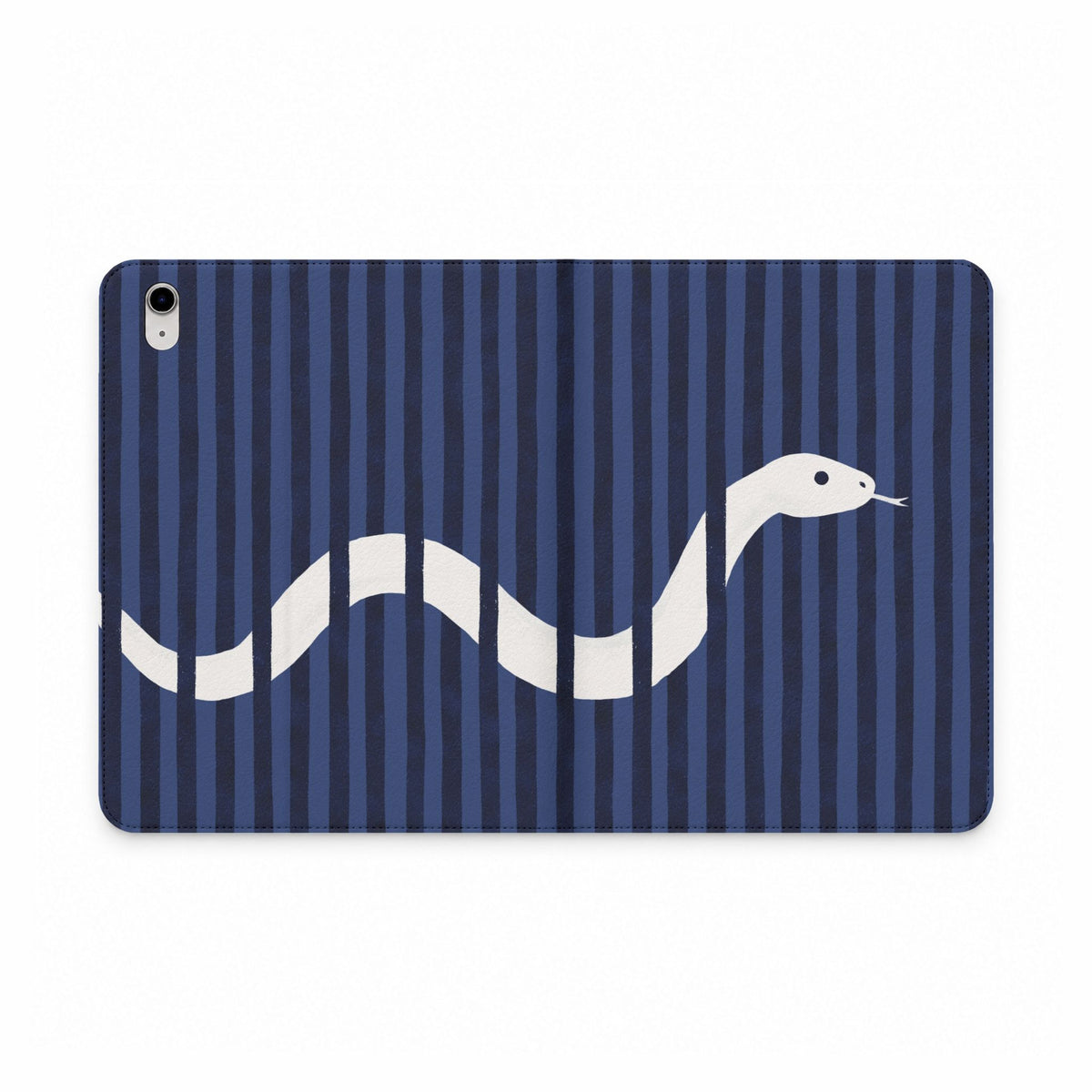 Navy Snake Stripes iPad Case
