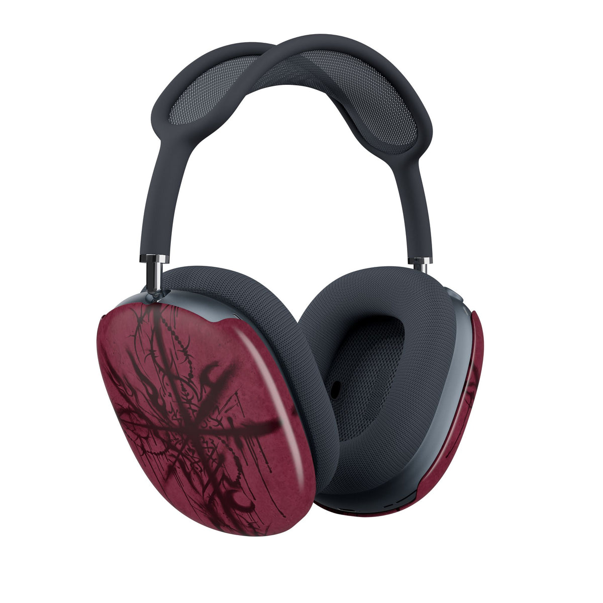 Graffiti Sigil Burgundy AirPods Max Case