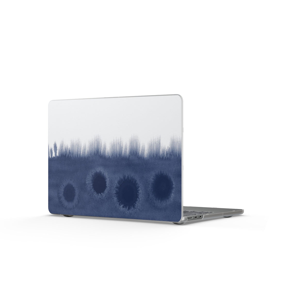 Watercolour Bleed Navy MacBook Case