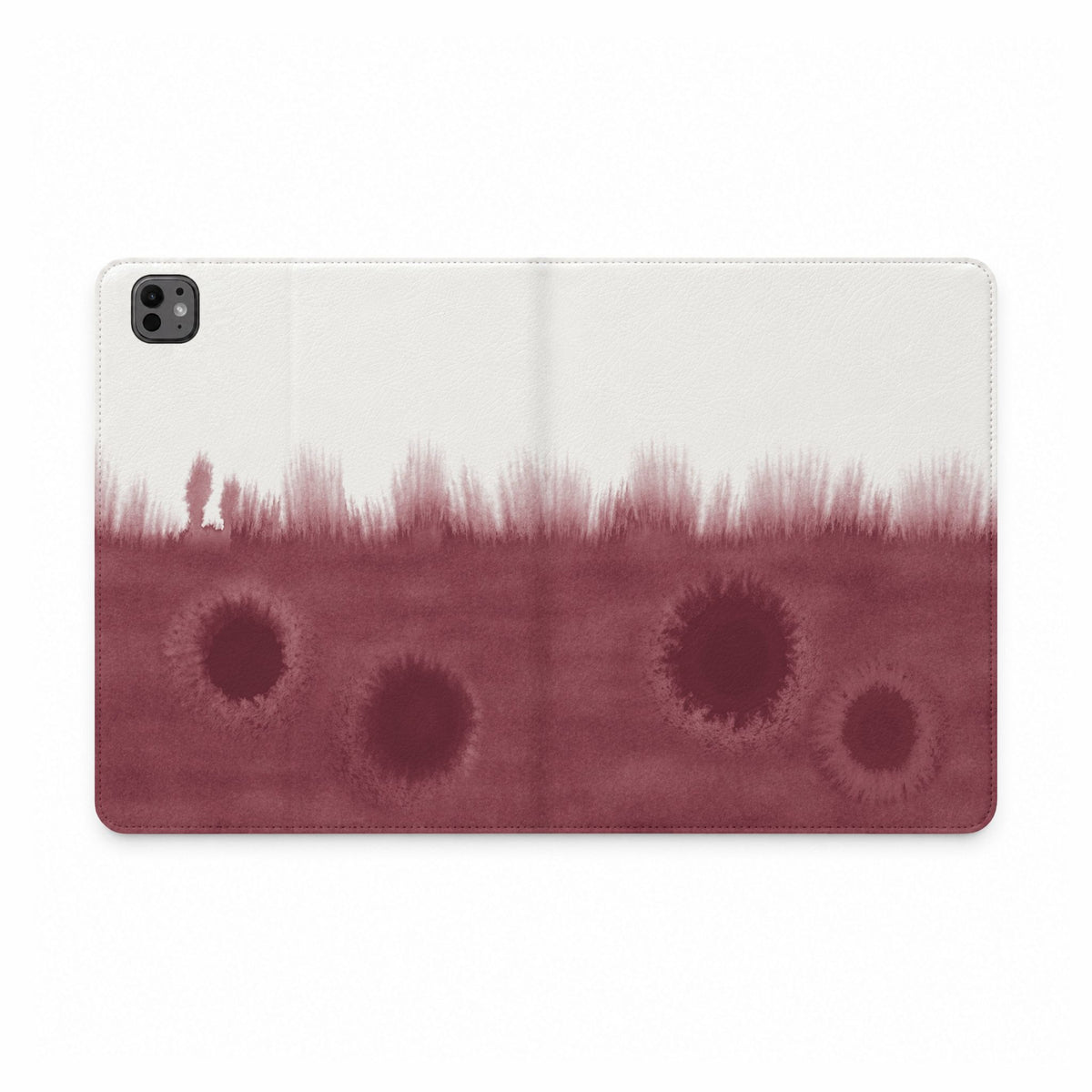 Watercolour Bleed Burgundy iPad Case