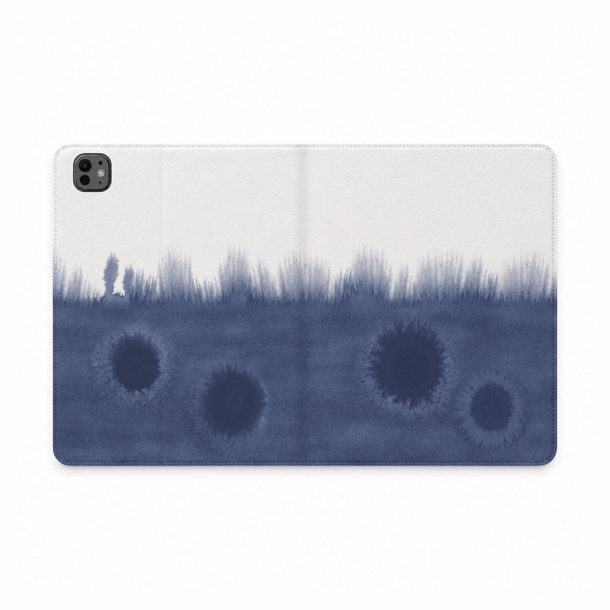 Watercolour Bleed Navy iPad Case