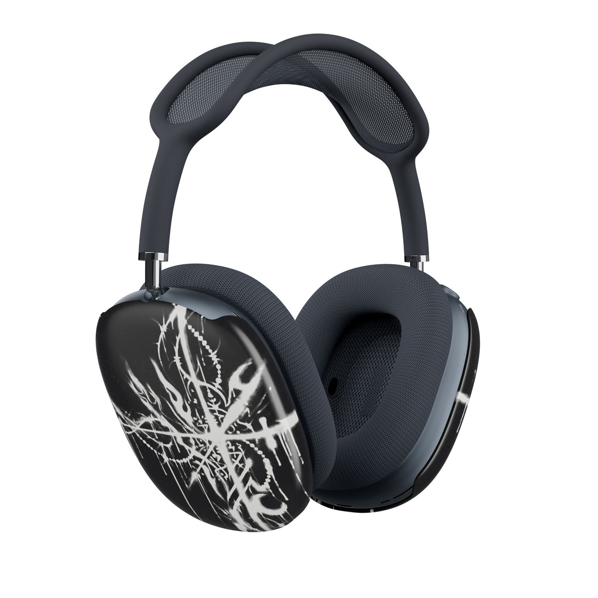Graffiti Sigil White on Black AirPods Max Case