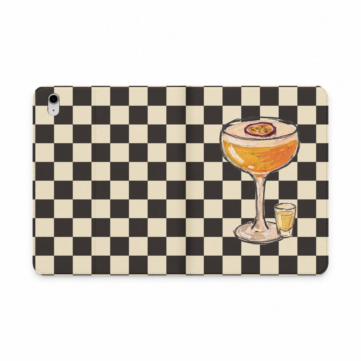 Passionfruit Martini Checker iPad Case