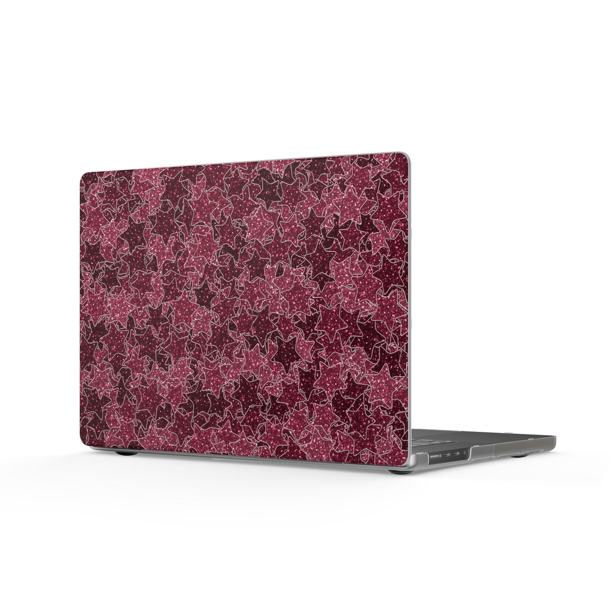 Star Stickers Burgundy MacBook Case