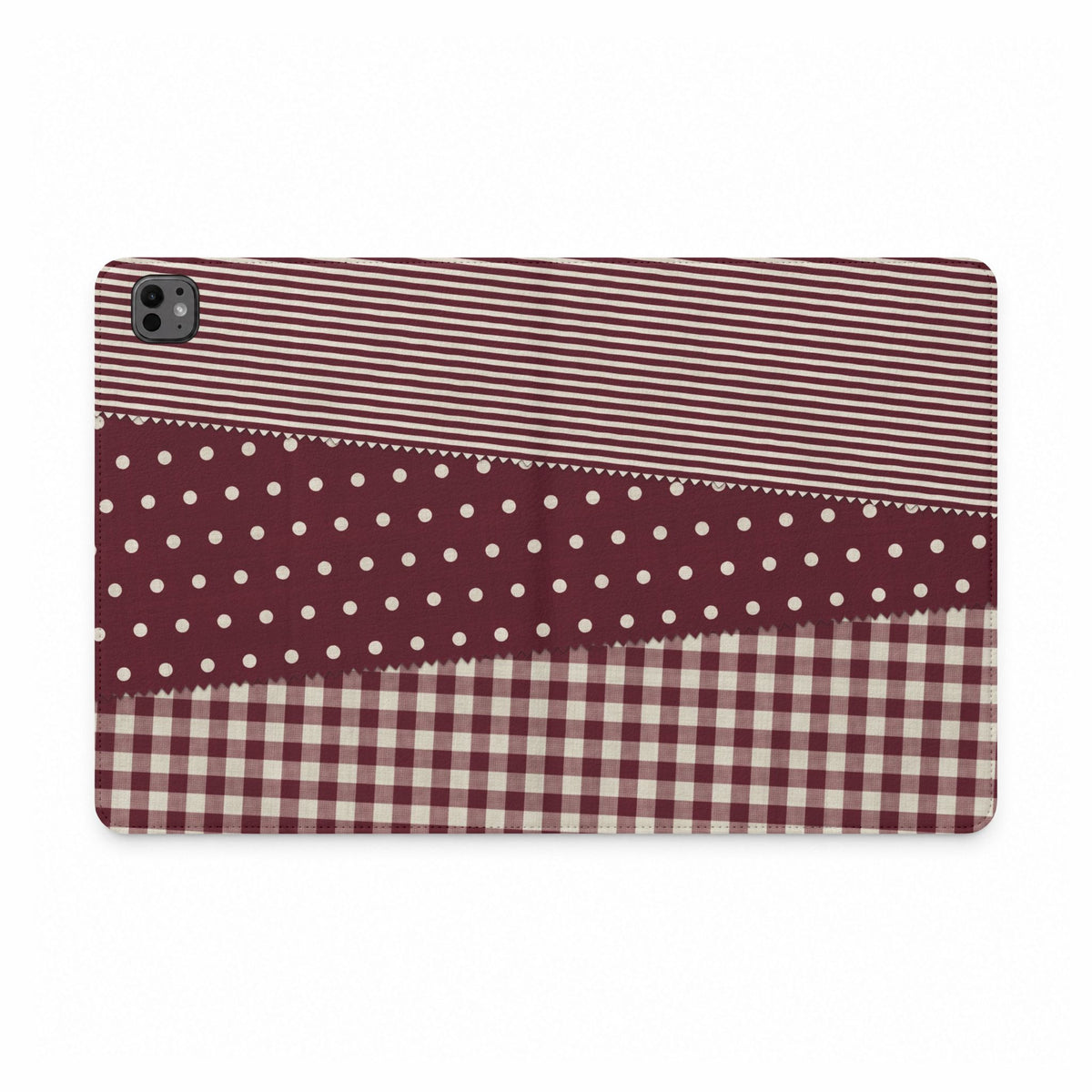 Textile Swatches Burgundy iPad Case