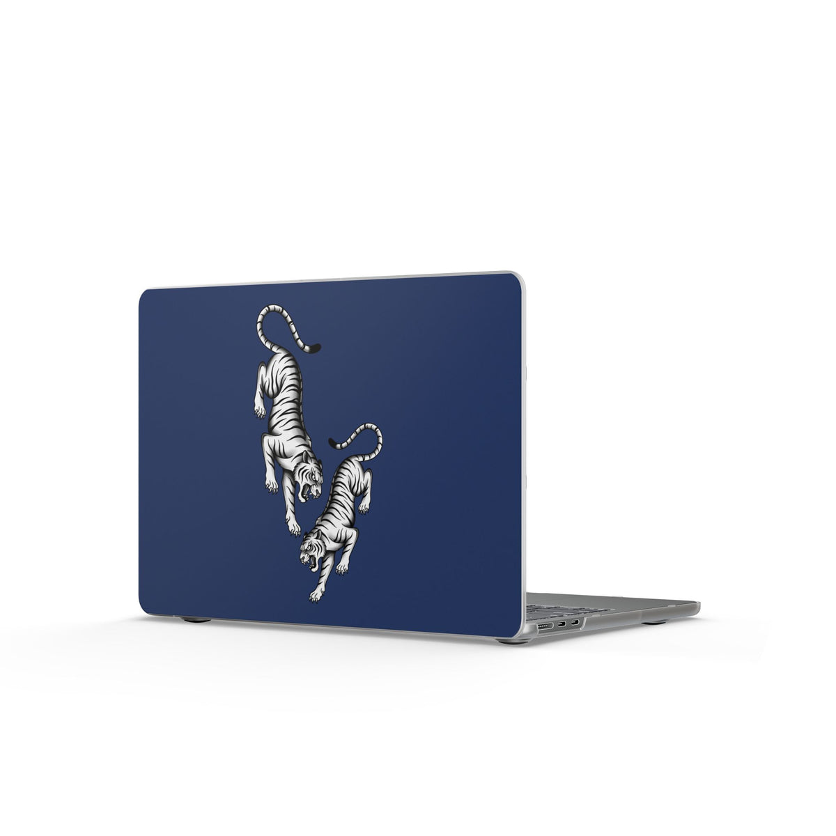 Tattoo Tigers Navy MacBook Case
