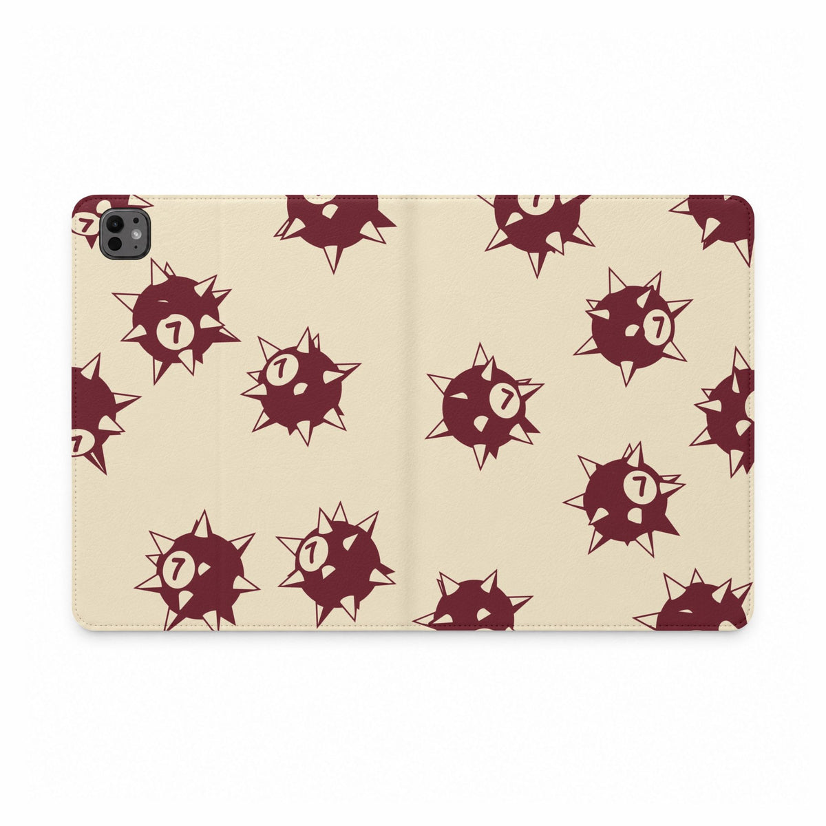 Spiky 7 Balls Burgundy iPad Case