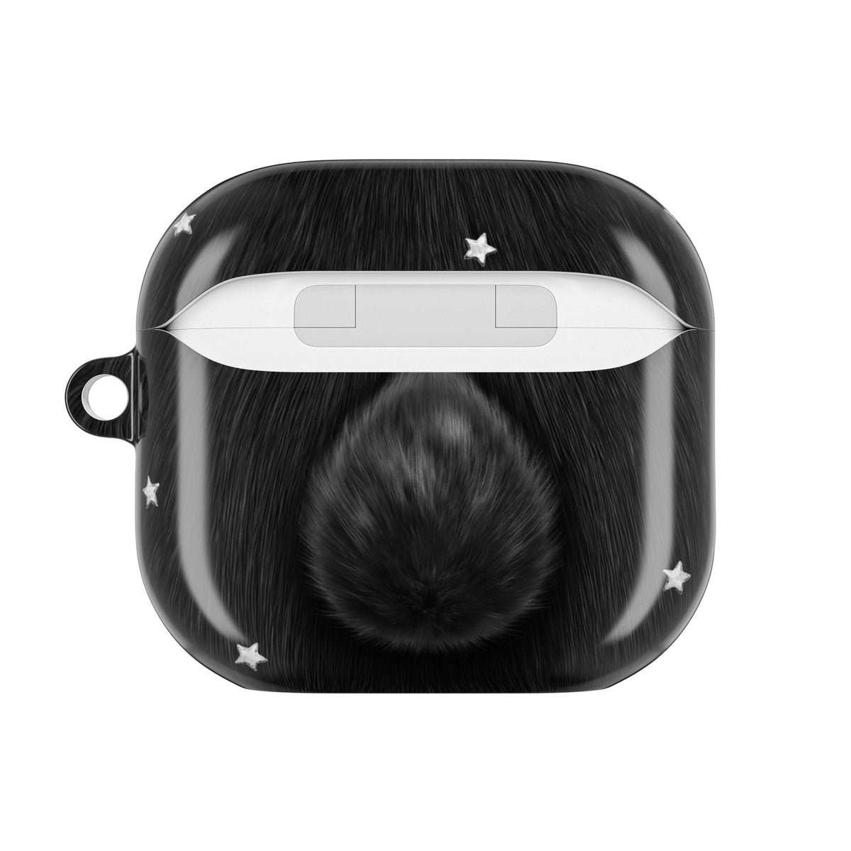 Black Bunny Stars AirPods Case back