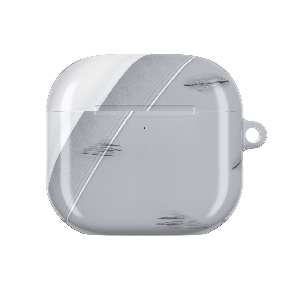 Car Paint Silver AirPods Case front