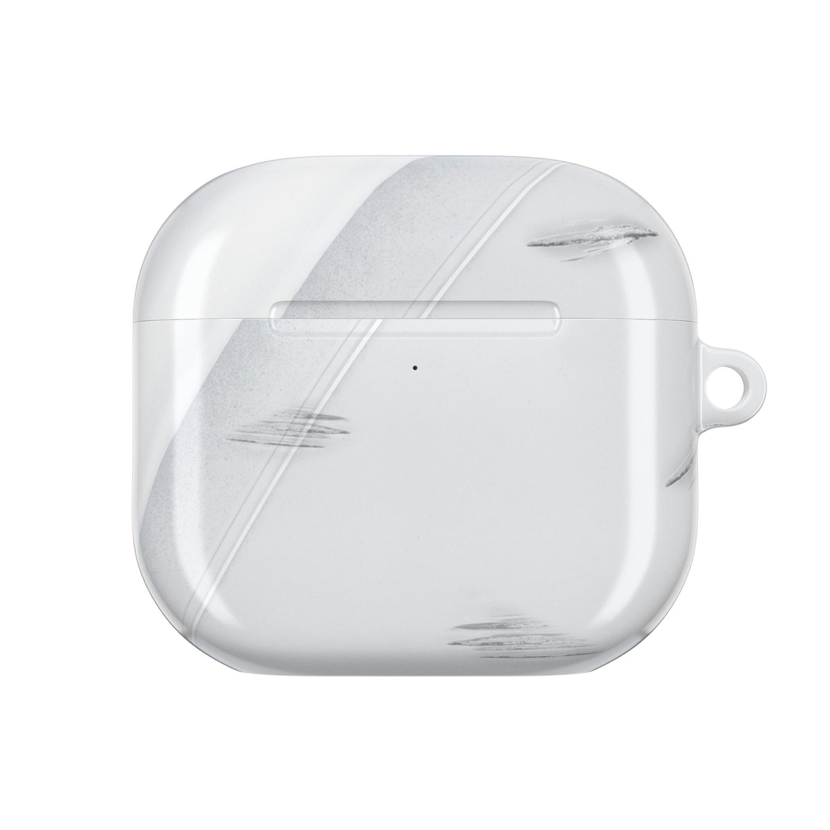 Car Paint White AirPods Case front