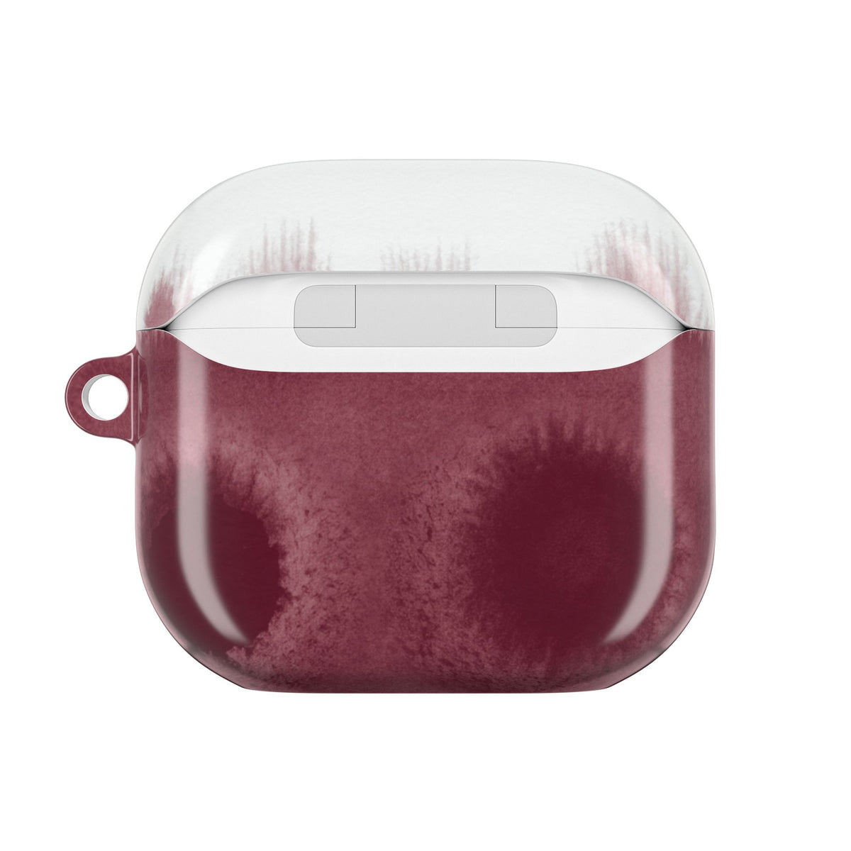 Watercolour Bleed Burgundy AirPods Case back