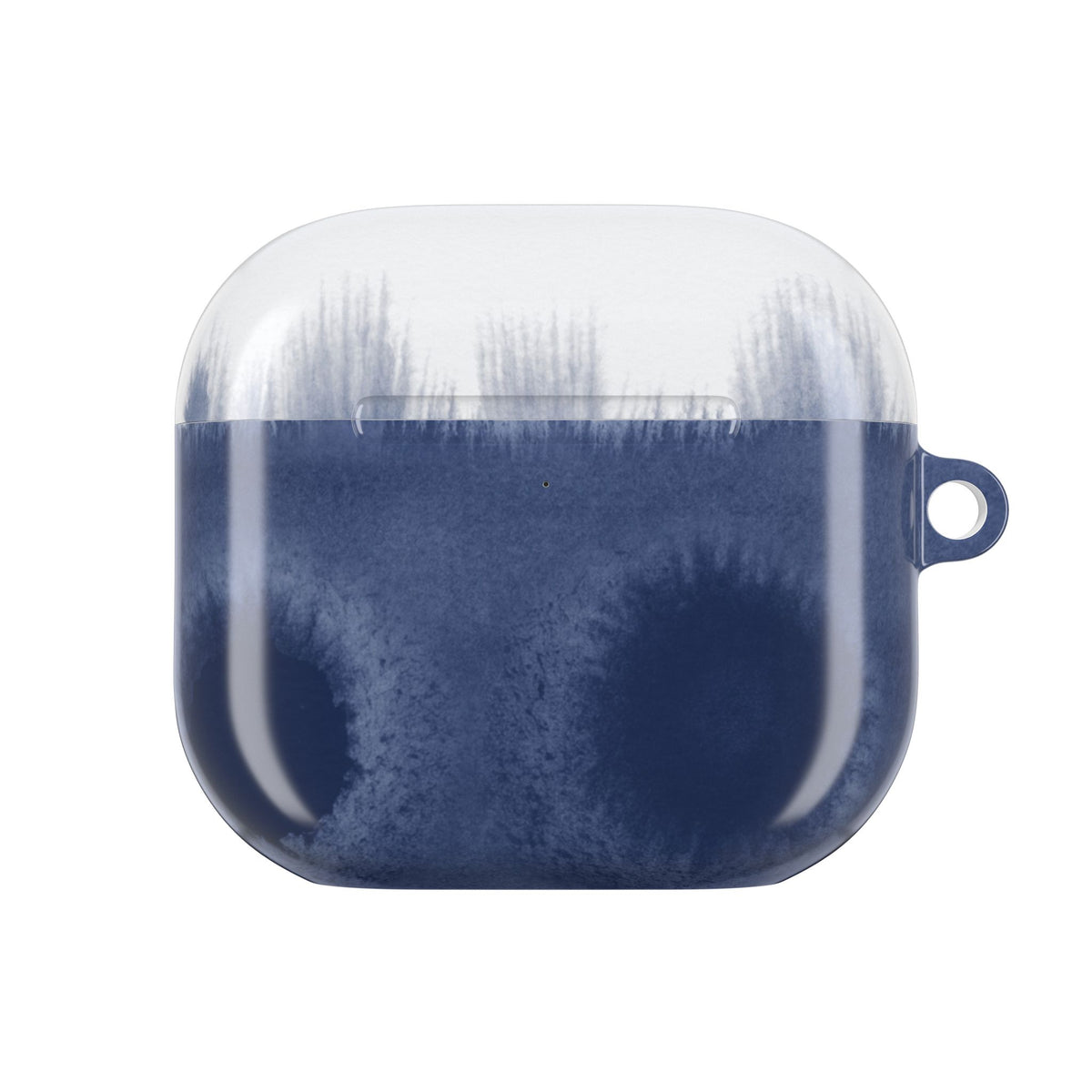 Watercolour Bleed Navy AirPods Case front