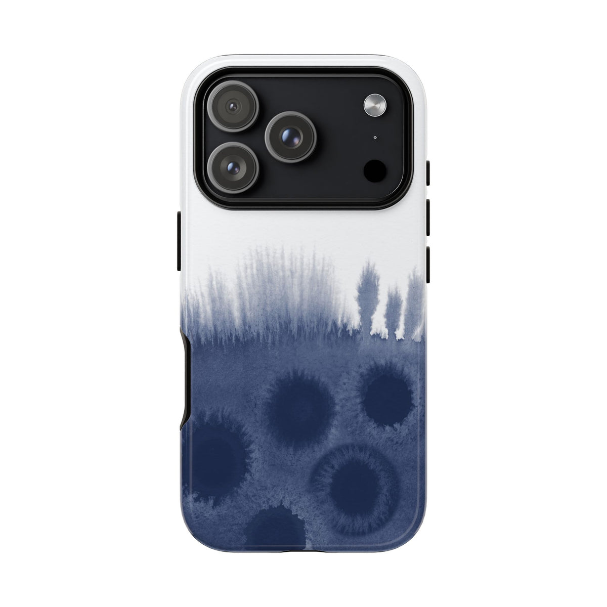 Watercolour Bleed Navy Tough Case on iPhone 18 Pro
