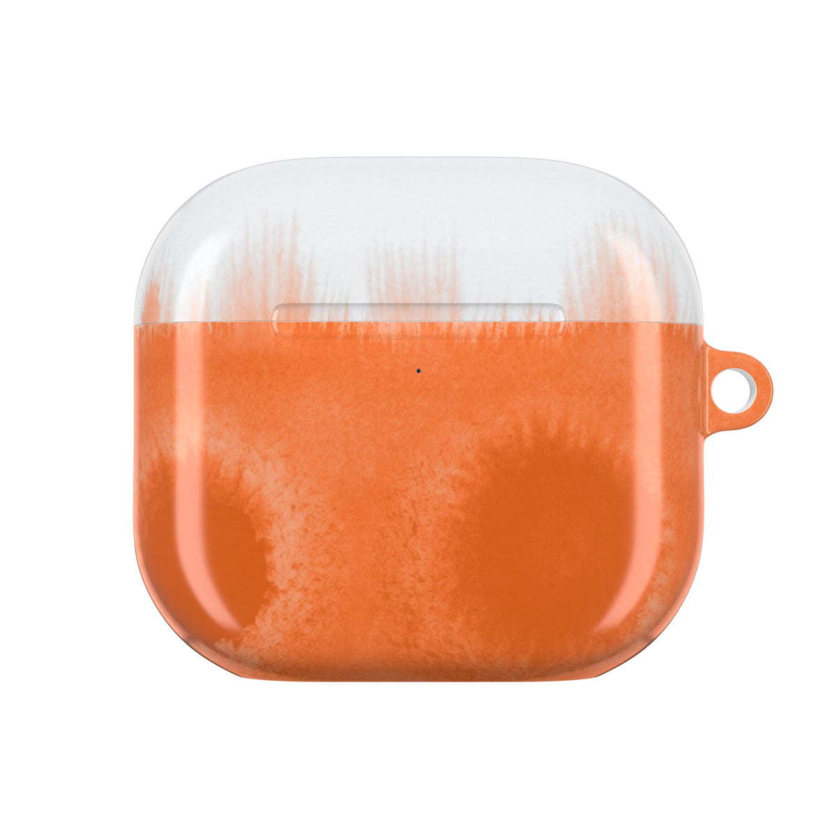 Watercolour Bleed Orange AirPods Case front