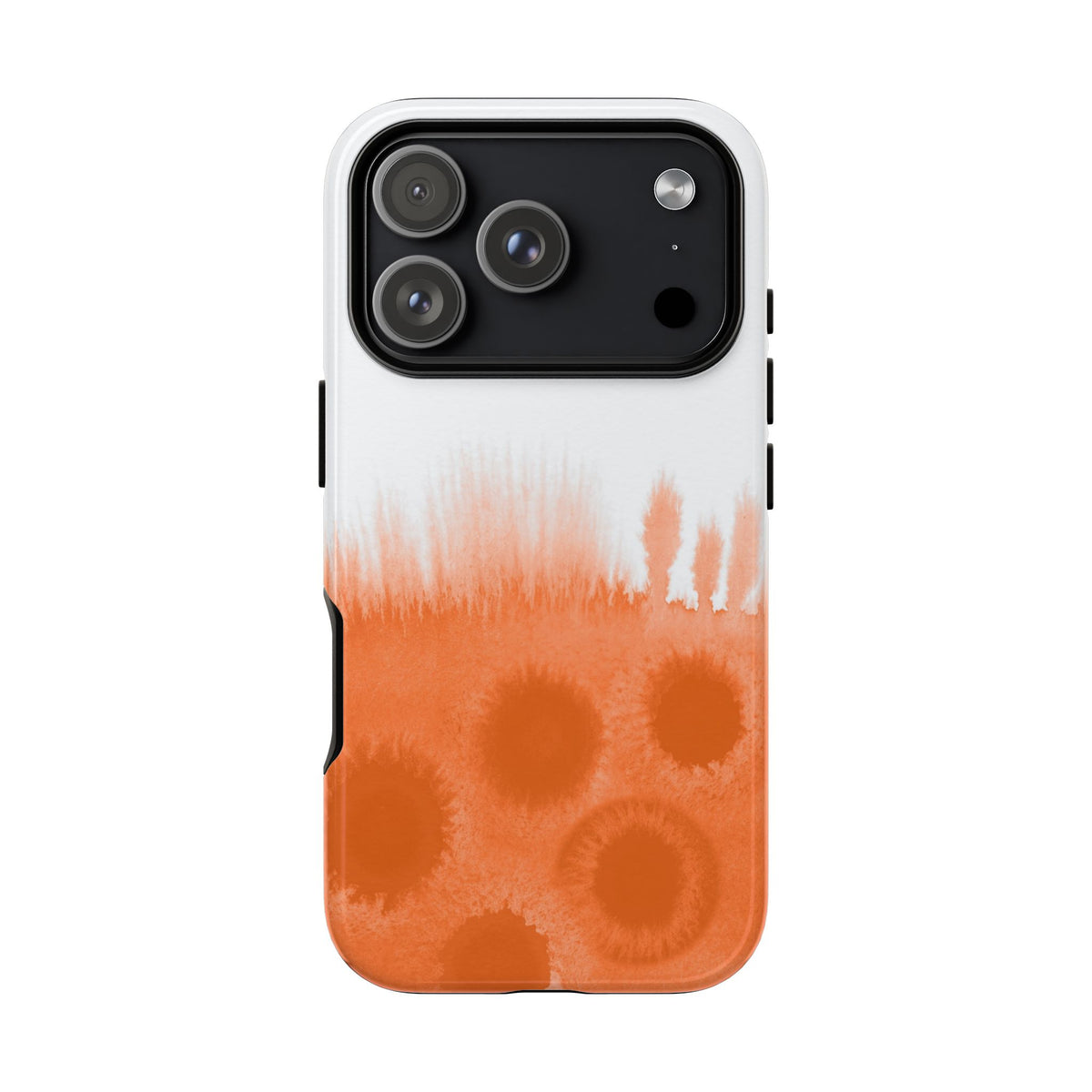 Watercolour Bleed Orange Tough Case on iPhone 18 Pro