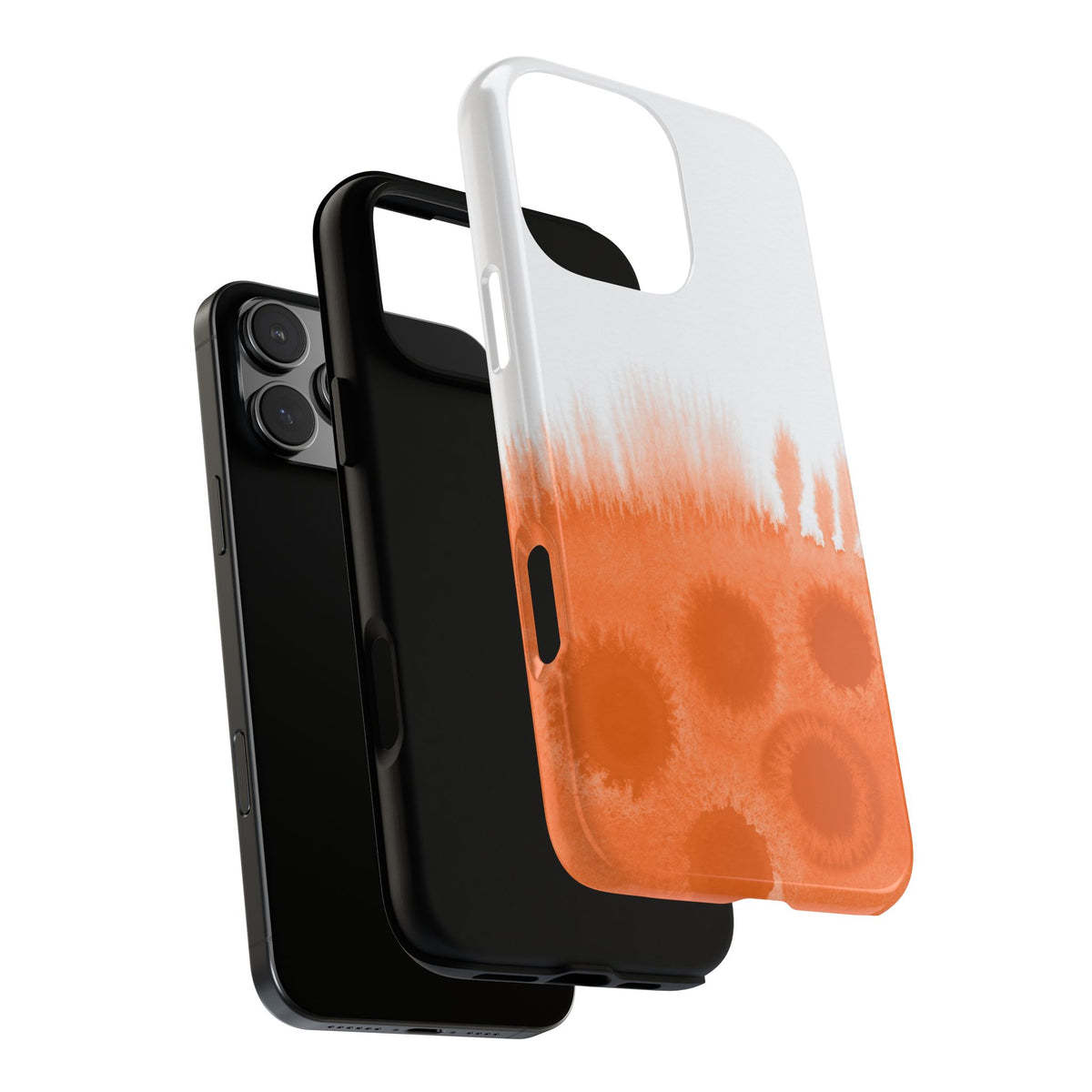 Watercolour Bleed Orange Tough Case layers