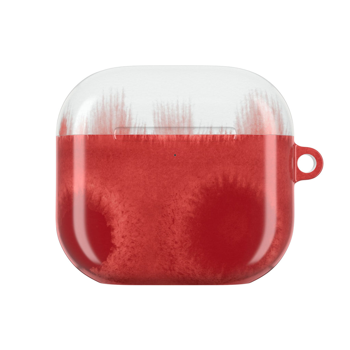 Watercolour Bleed Red AirPods Case front