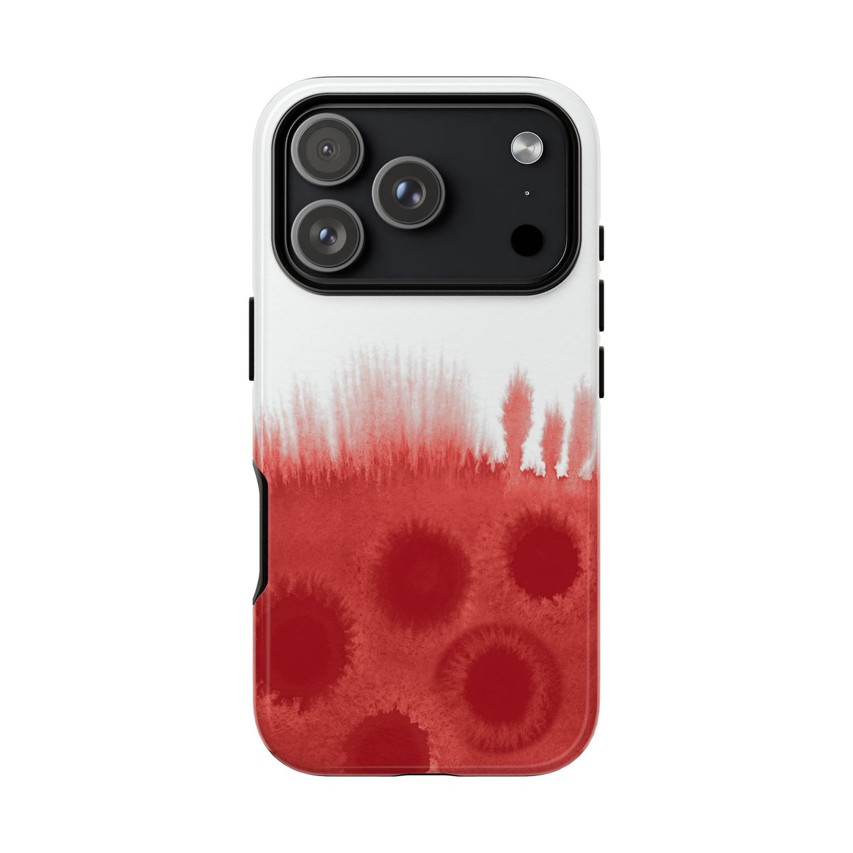 Watercolour Bleed Red Tough Case on iPhone 18 Pro