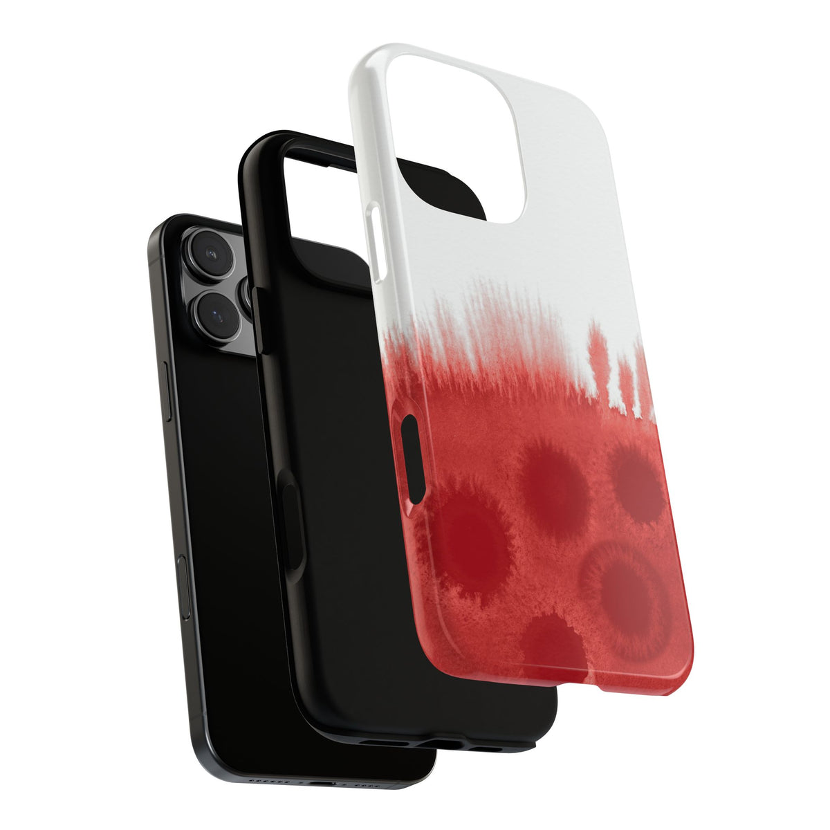 Watercolour Bleed Red Tough Case layers