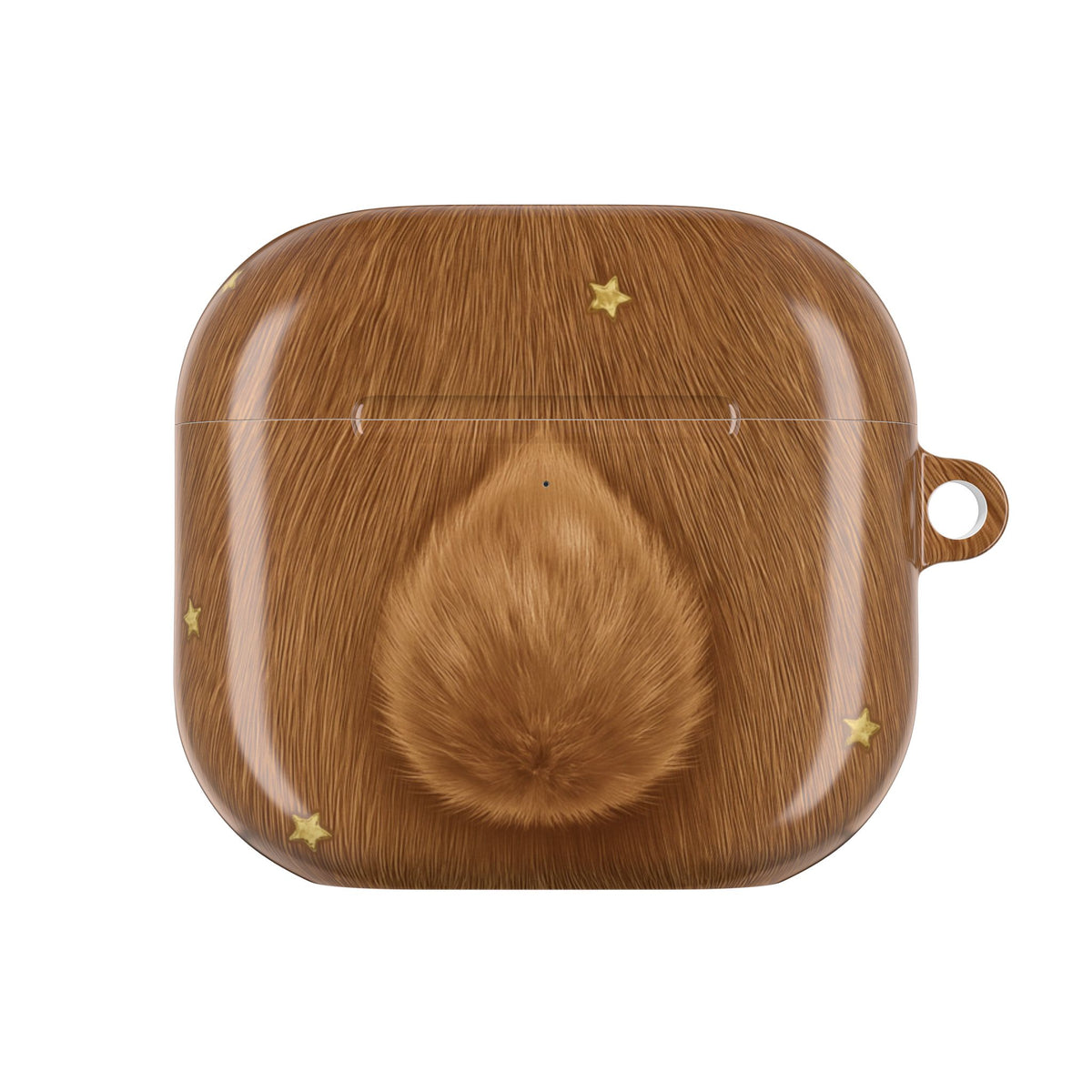 Brown Bunny Brass Stars AirPods Case front