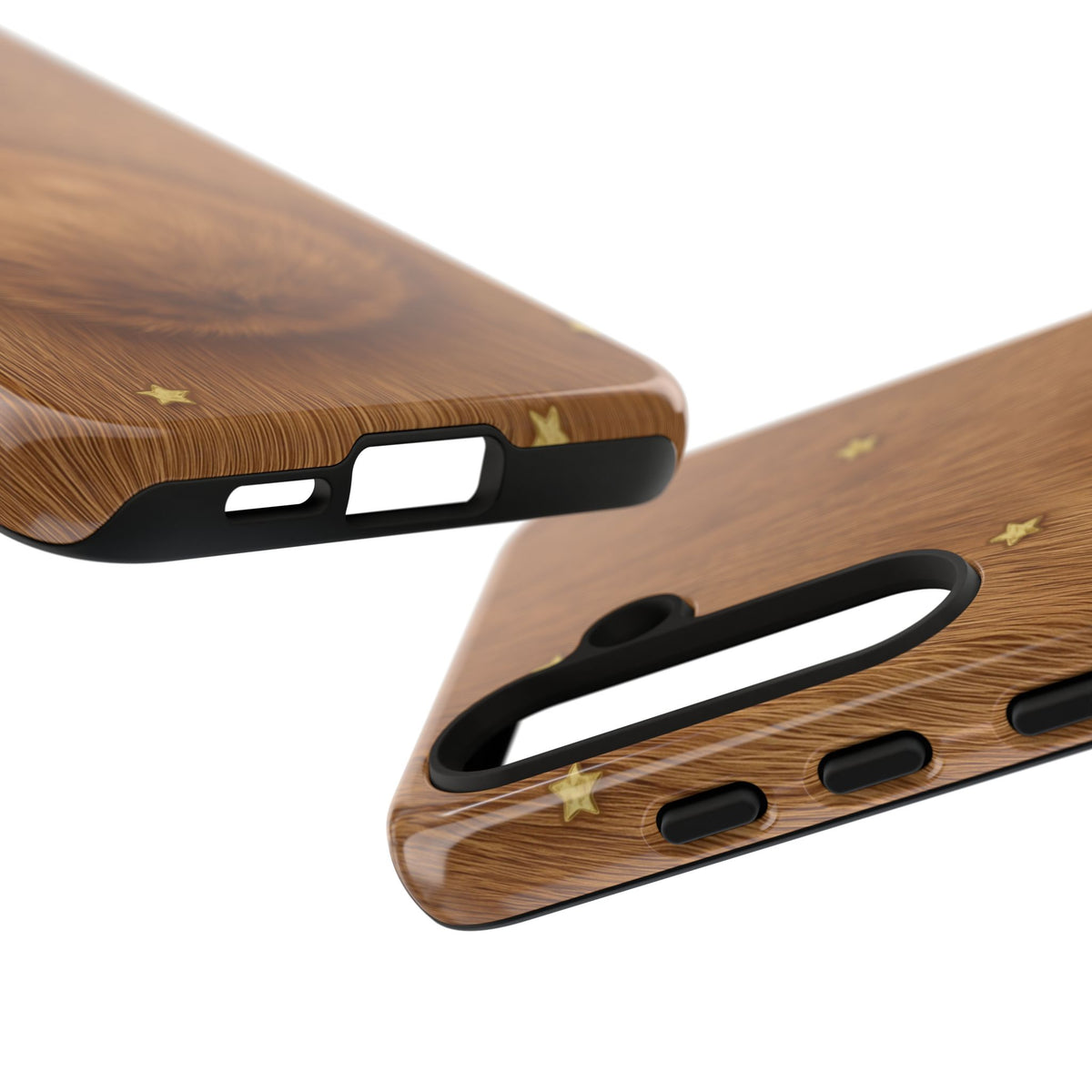 Brown Bunny Brass Stars Tough Case, edge and port detail
