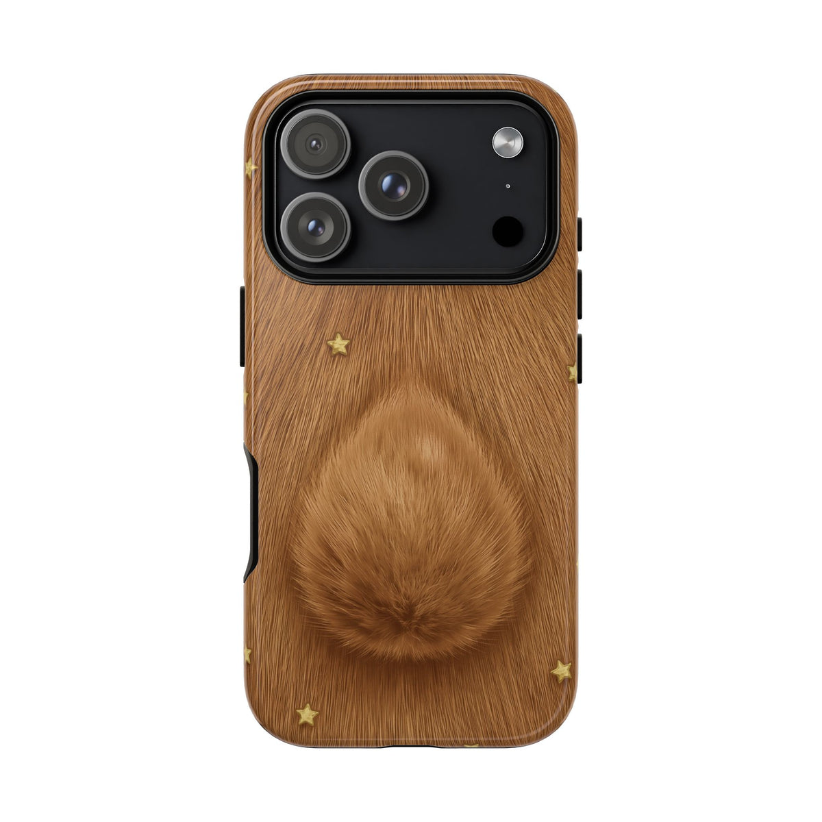 Brown Bunny Brass Stars Tough Case on iPhone 18 Pro