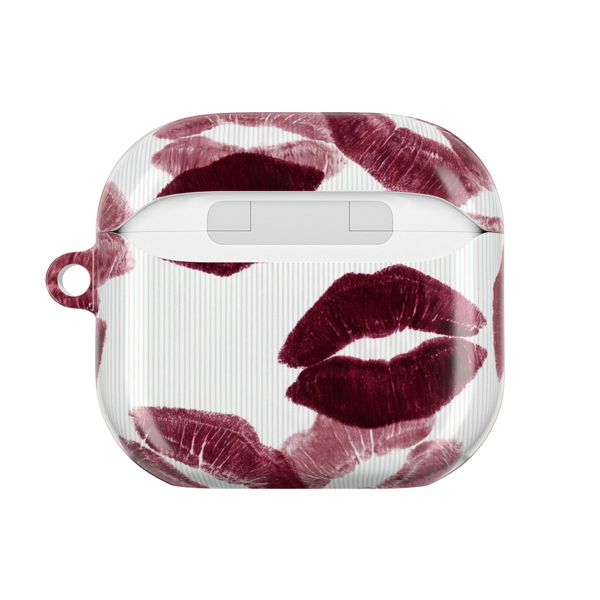 Burgundy Kisses AirPods Case back