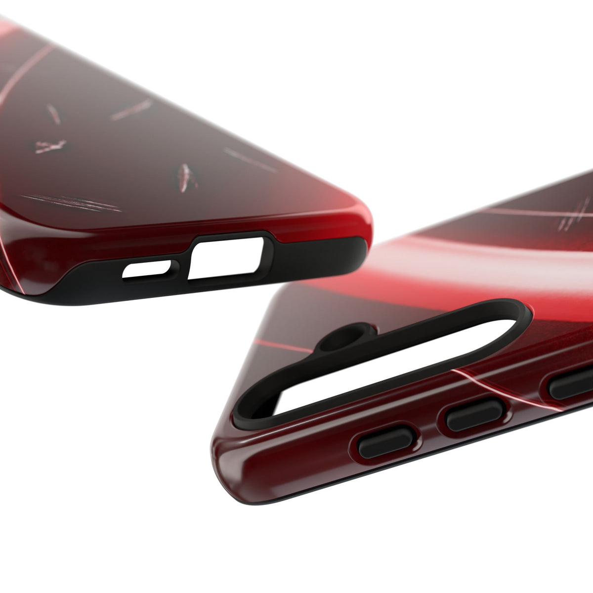 Car Paint Red Tough Case, edge and port detail