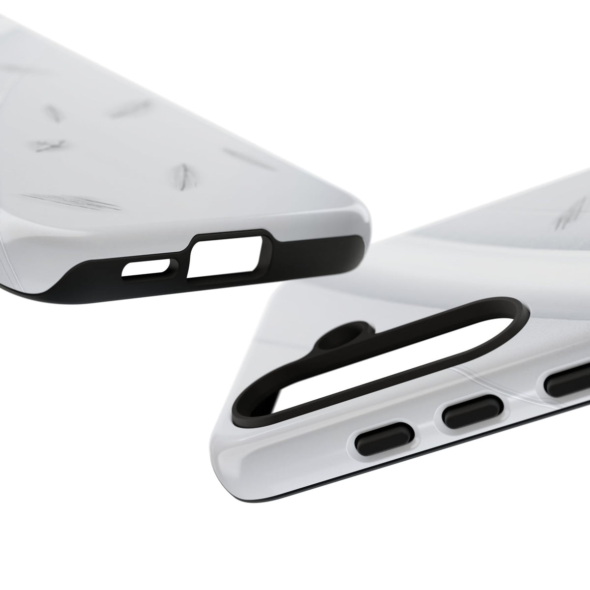 Car Paint White Tough Case, edge and port detail