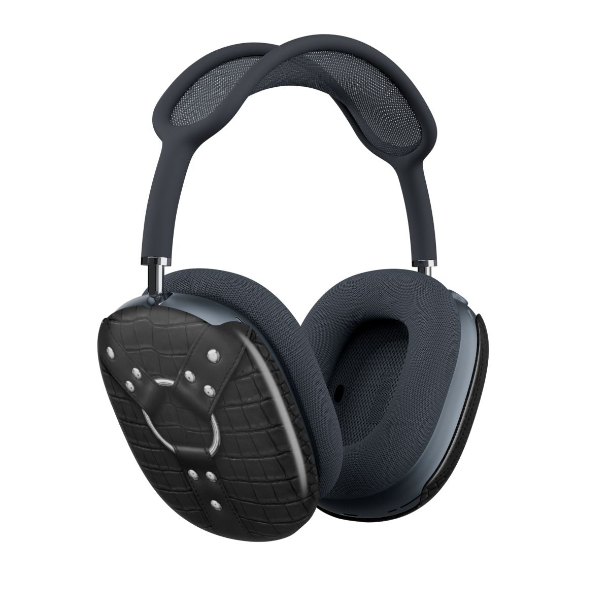 Croc Harness Black Silver AirPods Max Case