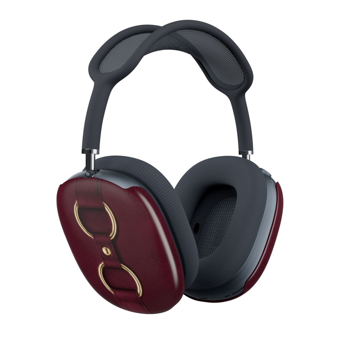 Double Ring Burgundy Gold AirPods Max Case