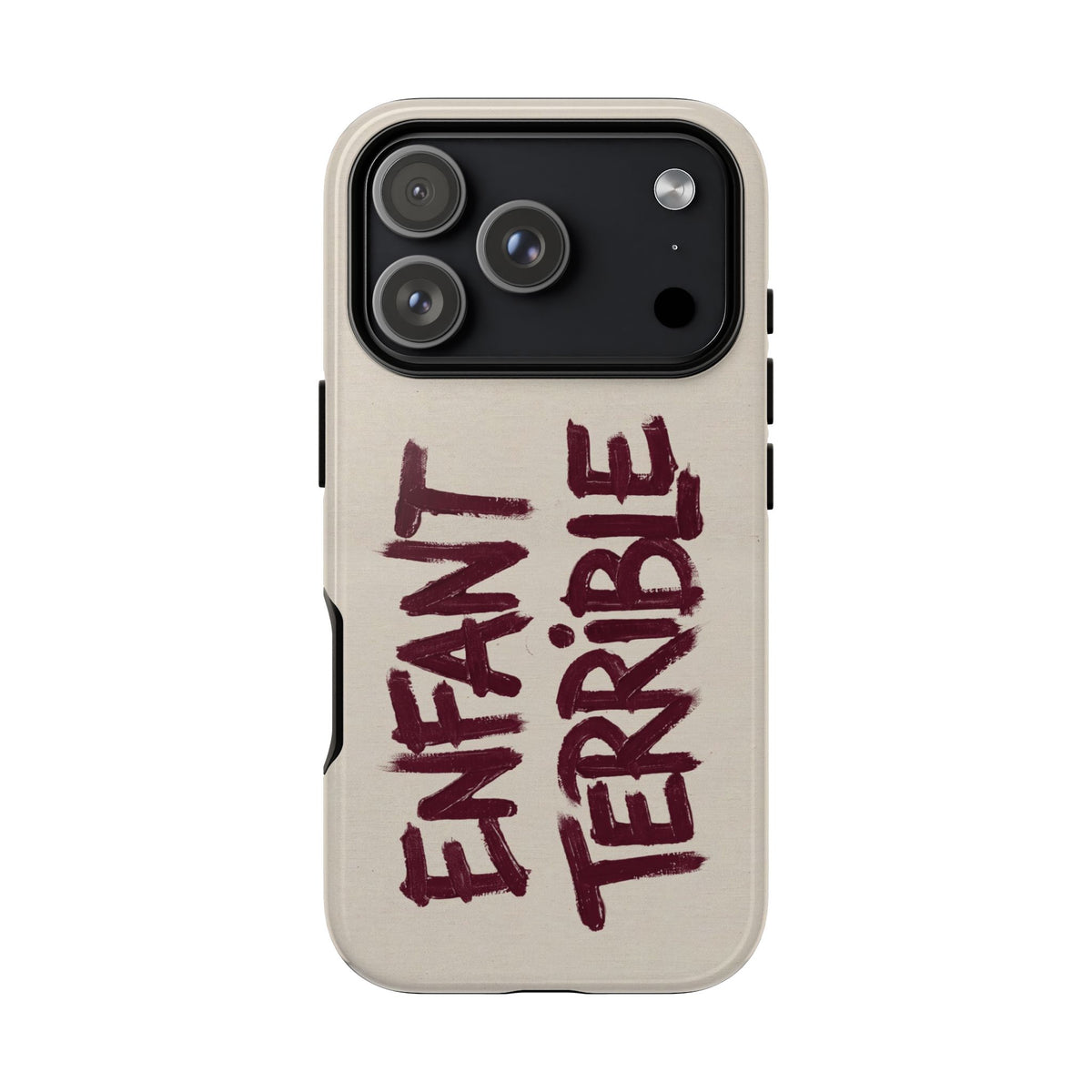 Enfant Terrible Burgundy Tough Case on iPhone 18 Pro