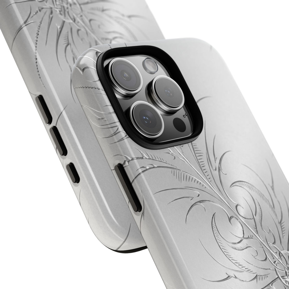 Etched Sigil Silver Tough Case close-up