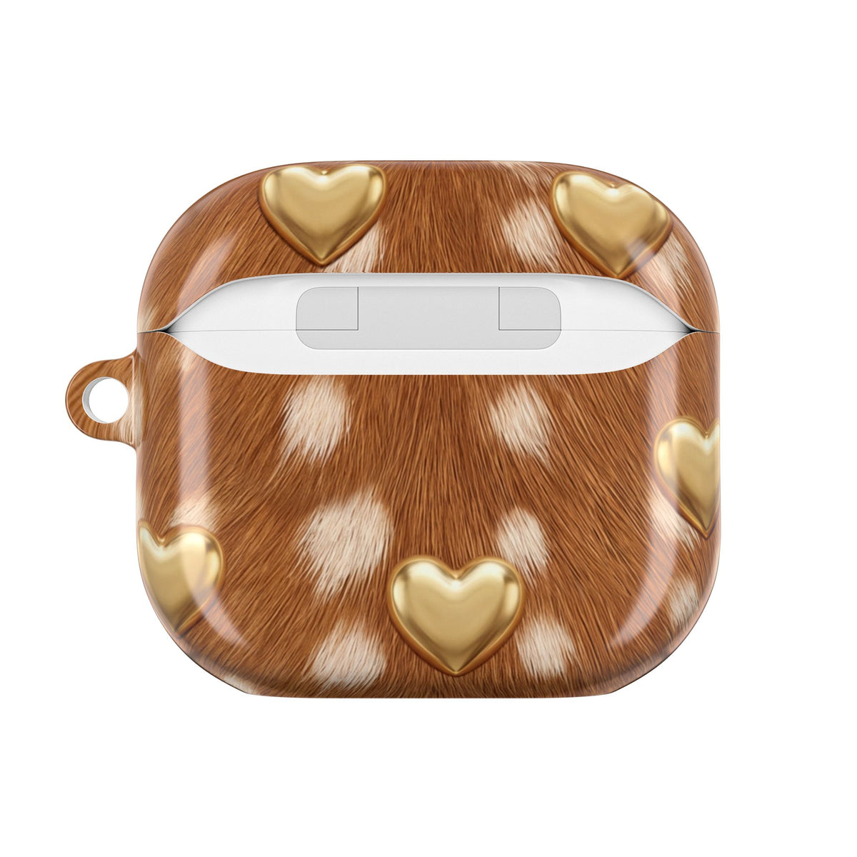 Fawn Hearts AirPods Case back