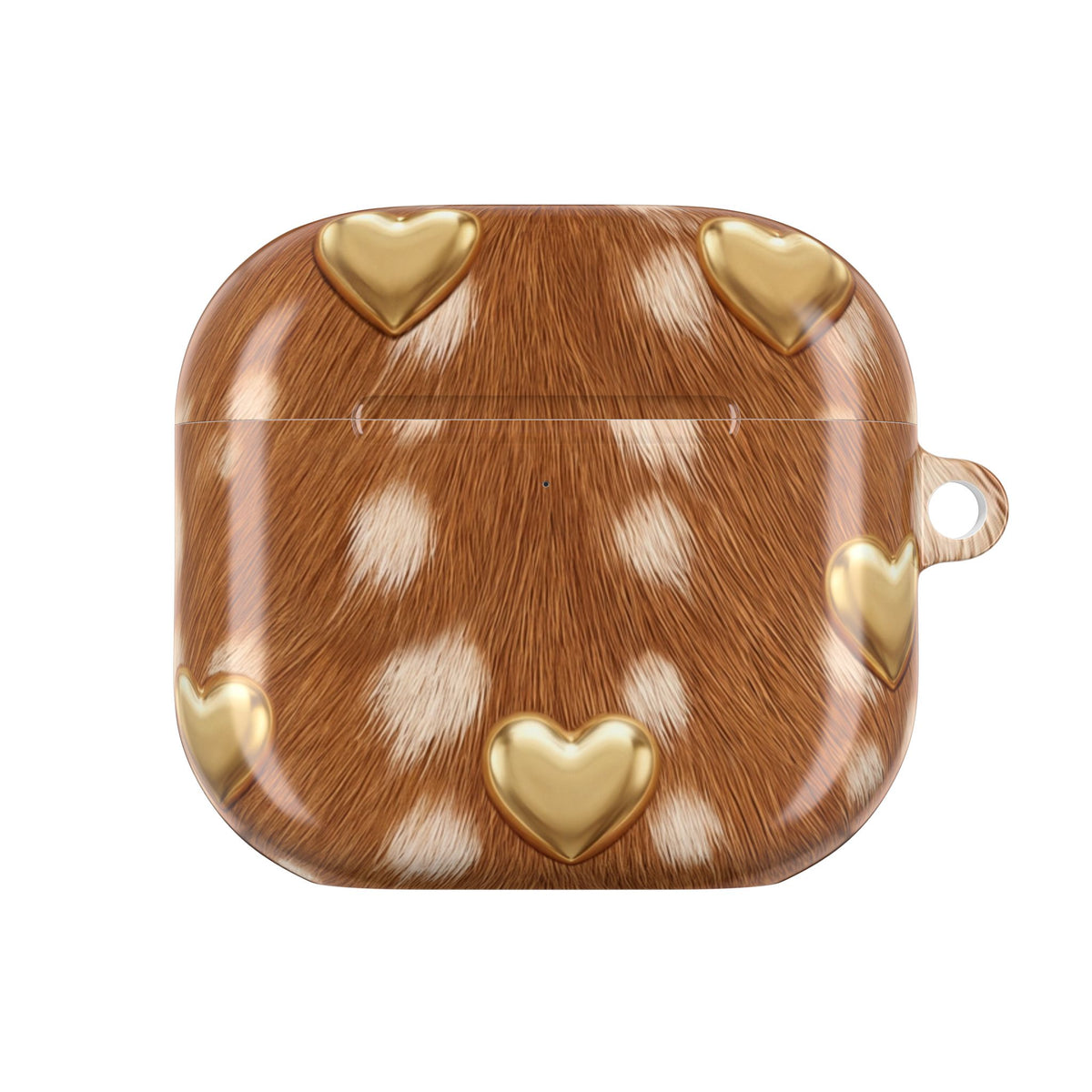 Fawn Hearts AirPods Case front
