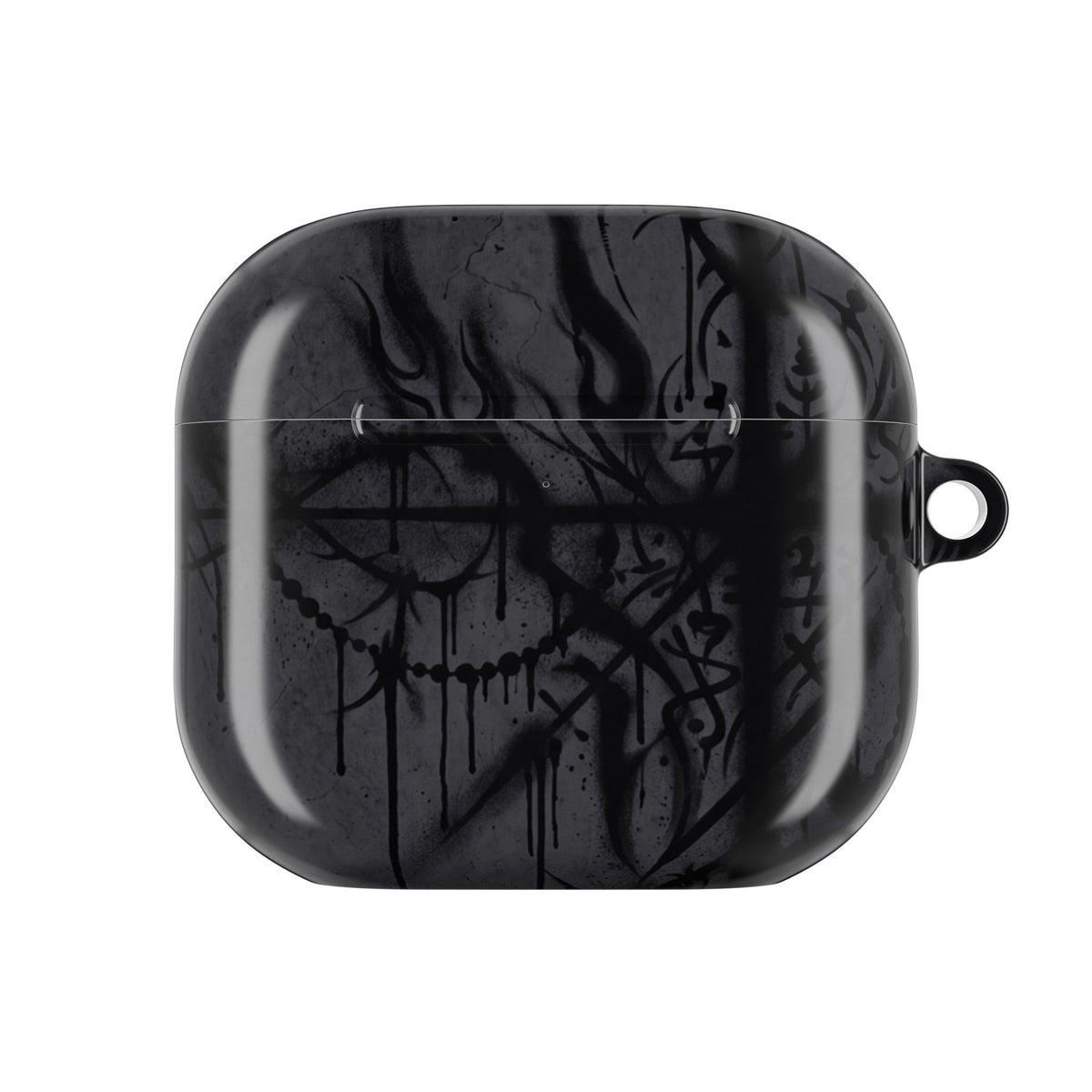 Graffiti Sigil Black AirPods Case front