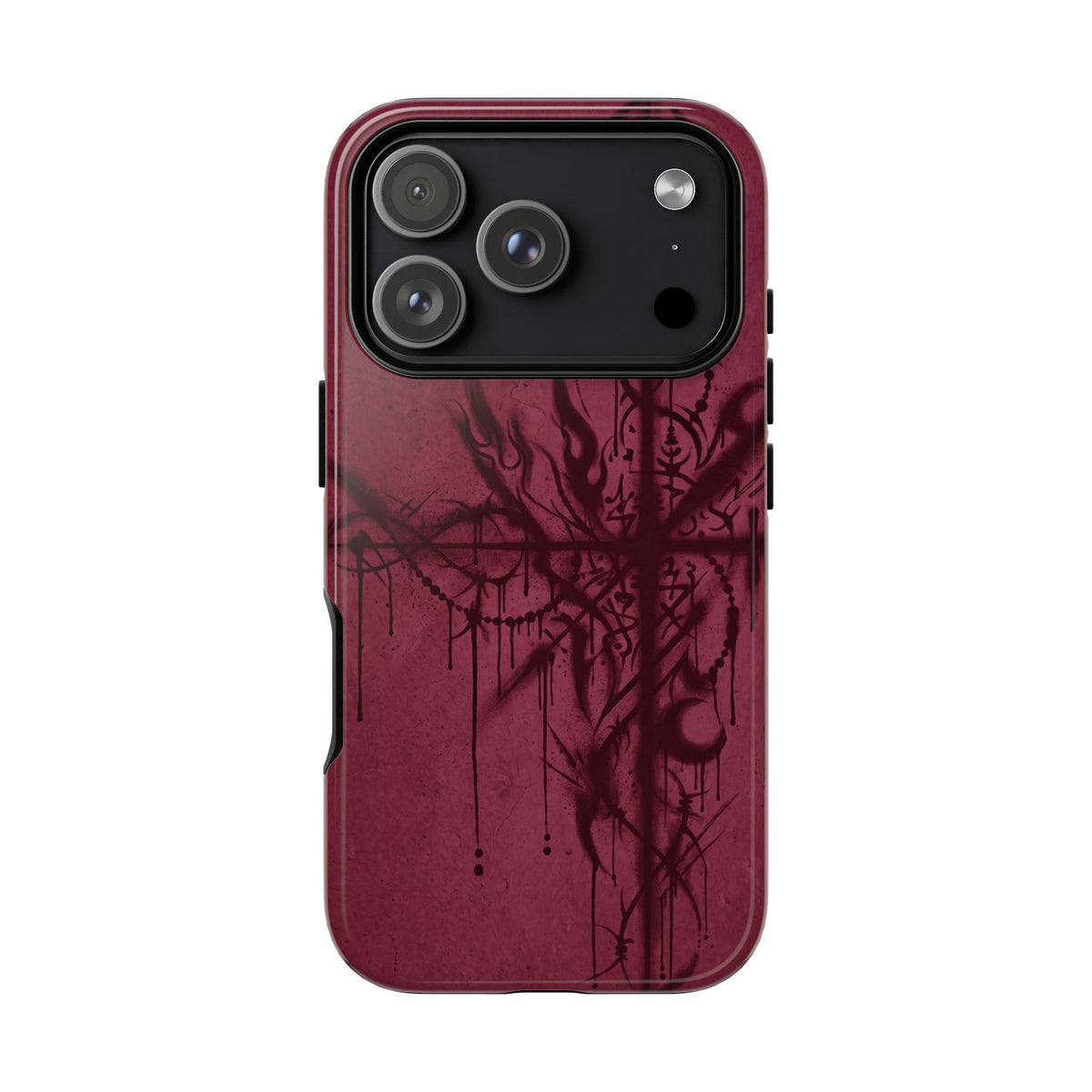 Graffiti Sigil Burgundy Tough Case on iPhone 18 Pro