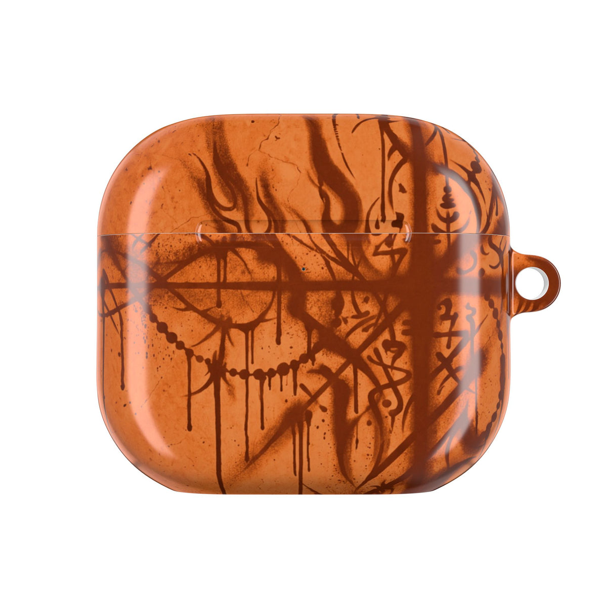 Graffiti Sigil Orange AirPods Case front
