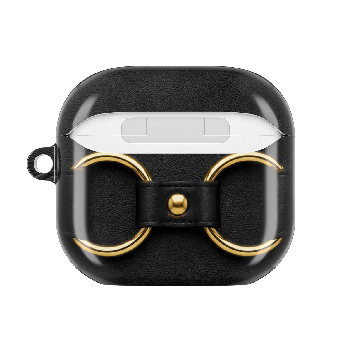 Double Ring Black Gold AirPods Case back